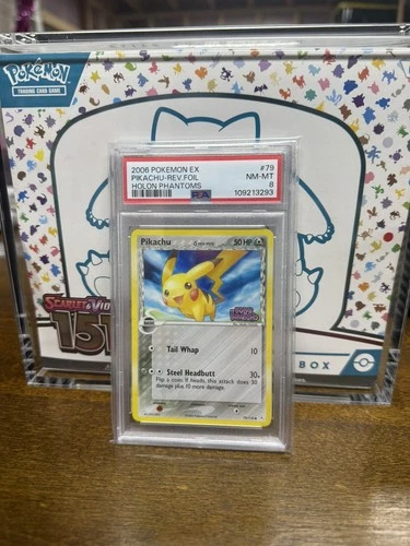 Pikachu (Delta Species) 79/110 Holon Phantoms Reverse Holo PSA 8