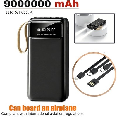 9000000mAh Powerbank Externer Batterie Ladegerät ZusatzAkku 4 USB Für Alle Handy