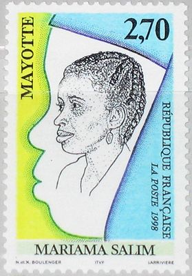 MAYOTTE 1998 51 108 Mariama Salim criminal child support Org. Founder MNH