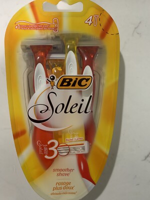 Bic Soleil 3-Blade Women's Disposable Razor, 4 Razors/Pack