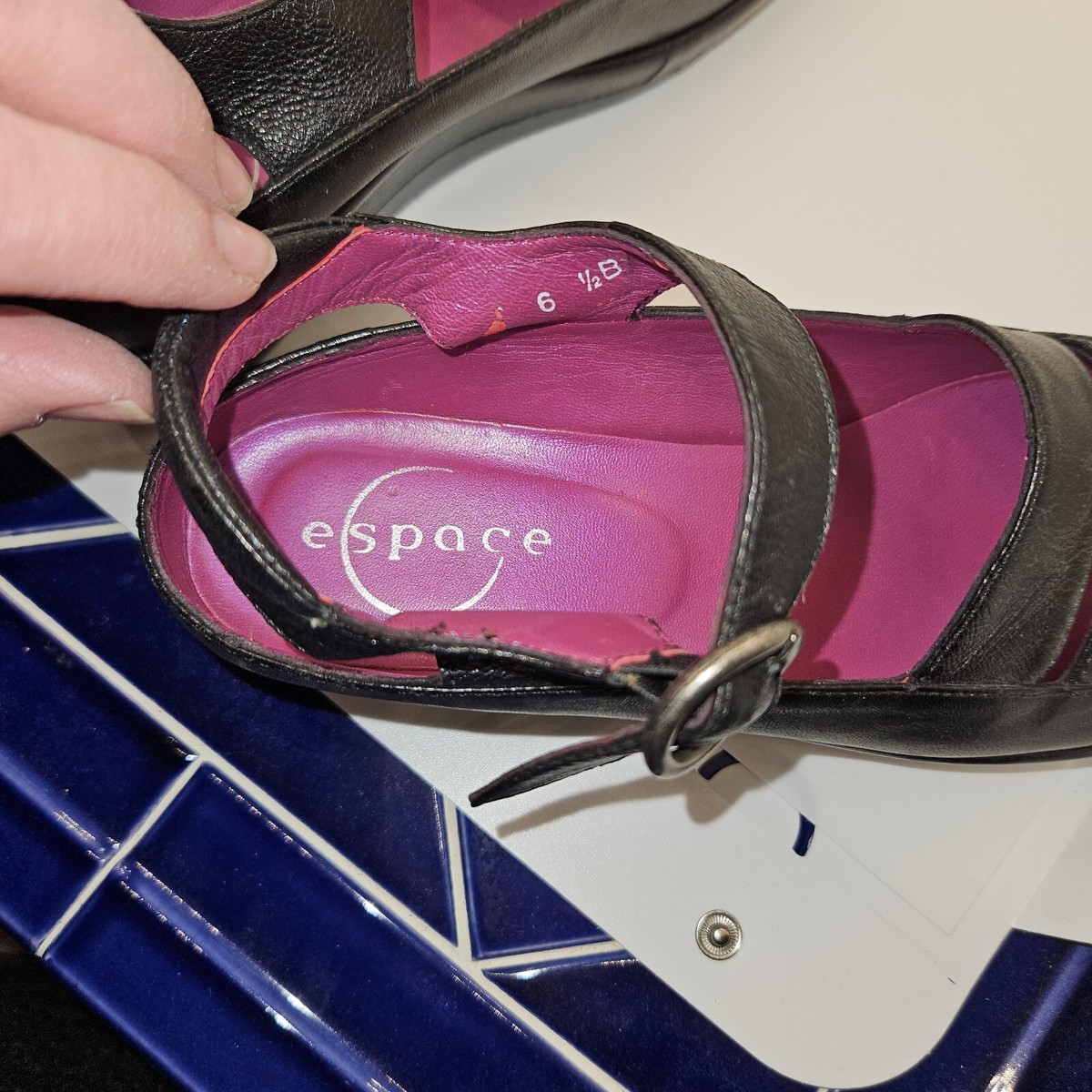 Espace by Robert Clergerie 90s wedge platform square toe sandal W