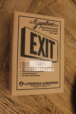 Cartello Uscita Di Sicurezza A LED Lithonia LRE-S-W-1-R - Da Incasso A Muro In Alluminio