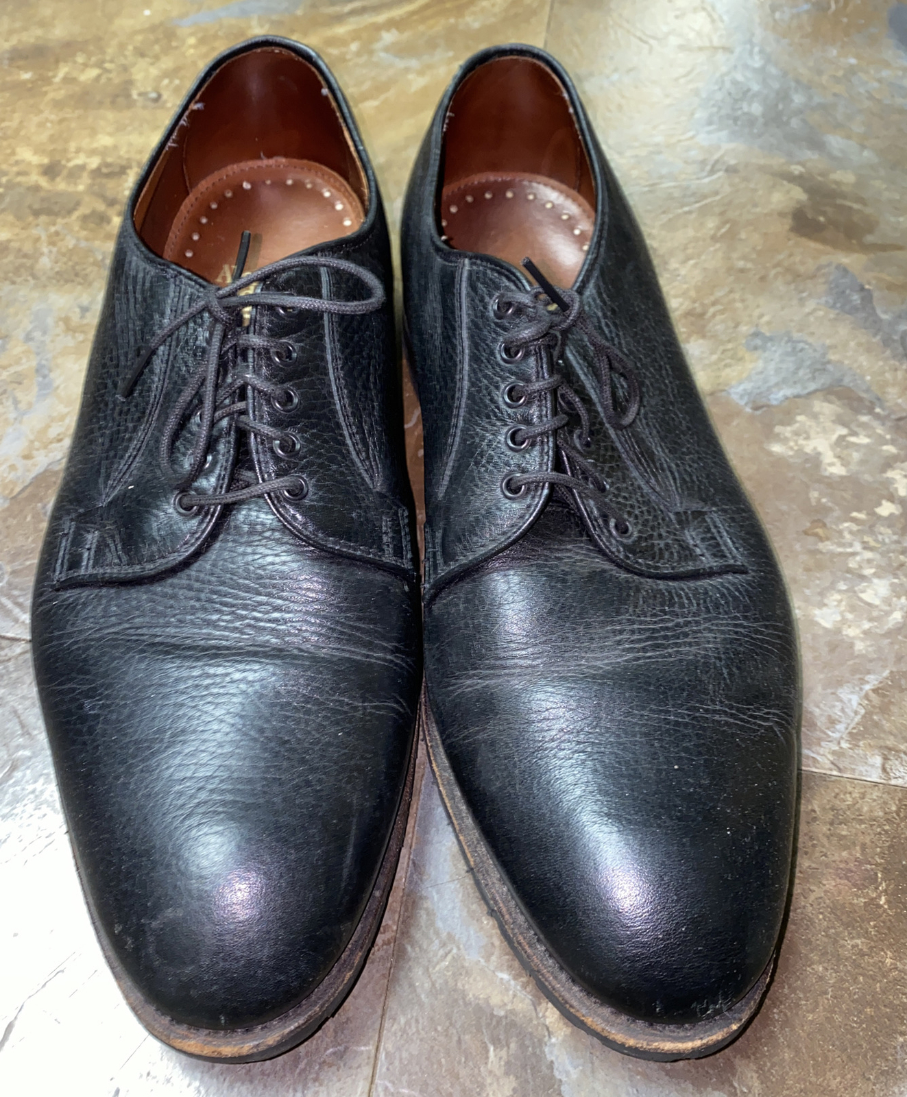 mens black allen edmonds dress shoes 