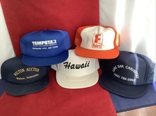 5 Vintage Advertising Trucker Hats Caps Mesh Snapback SWINGSTER AJD GoldMedalG31