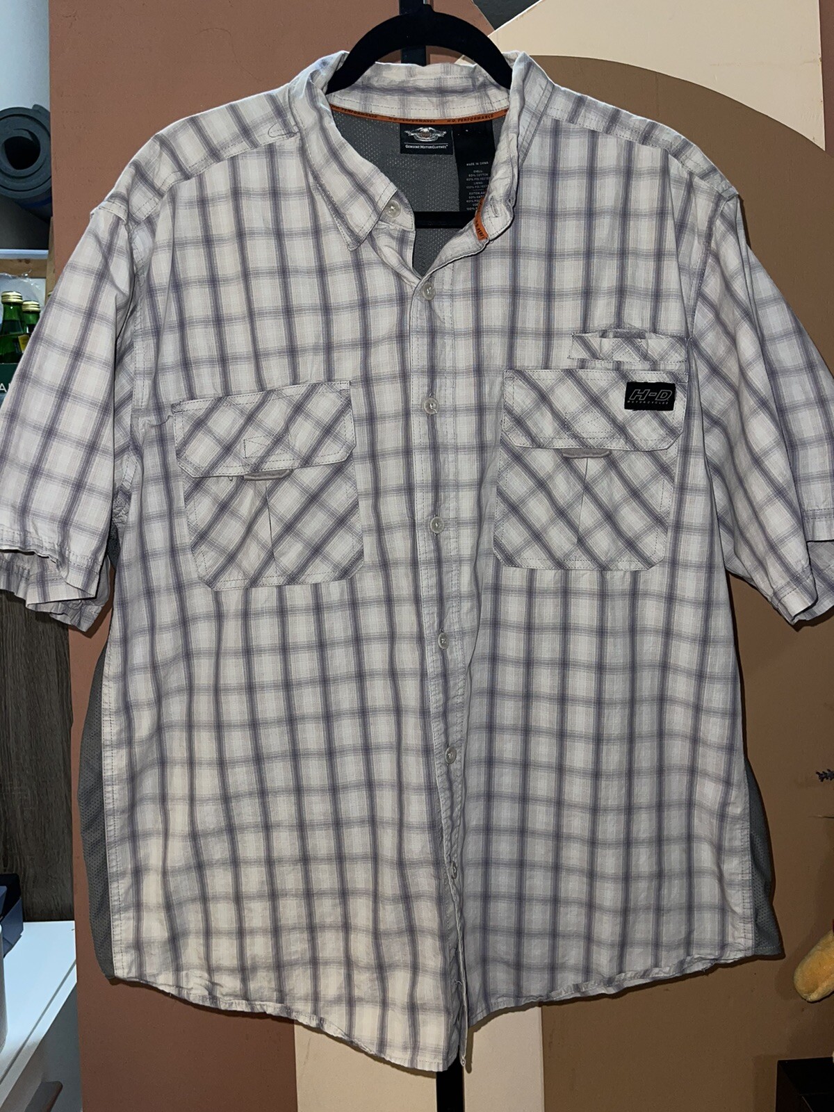 Harley Davidson Performance Button Up Grey, XL, H… - image 1