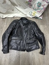 Frank Thomas Retro Motorbike/Motorcycle Leather Jacket Padded - UK 44