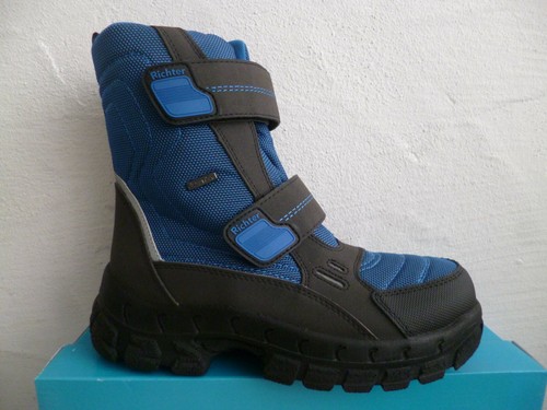 Richter Jungen Stiefel Stiefeletten Winterstiefel Boots blau / schwarz TEX - Bild 9 von 11