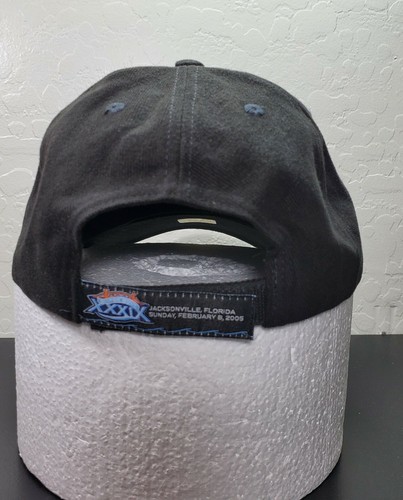 Cappello NFL Super Bowl XXXIX 39 Jacksonville Florida adulto nero cinturino berretto posteriore 2005 - Foto 4 di 11