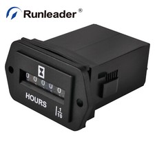 Ac110v-250v Mechanical Hour Meter Gaugedata Storage For Lawn Mower Forklift