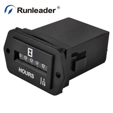 (DC6V-80V )Mechanical Hour Meter Gauge For Diesel Engine Boat Generator Truck