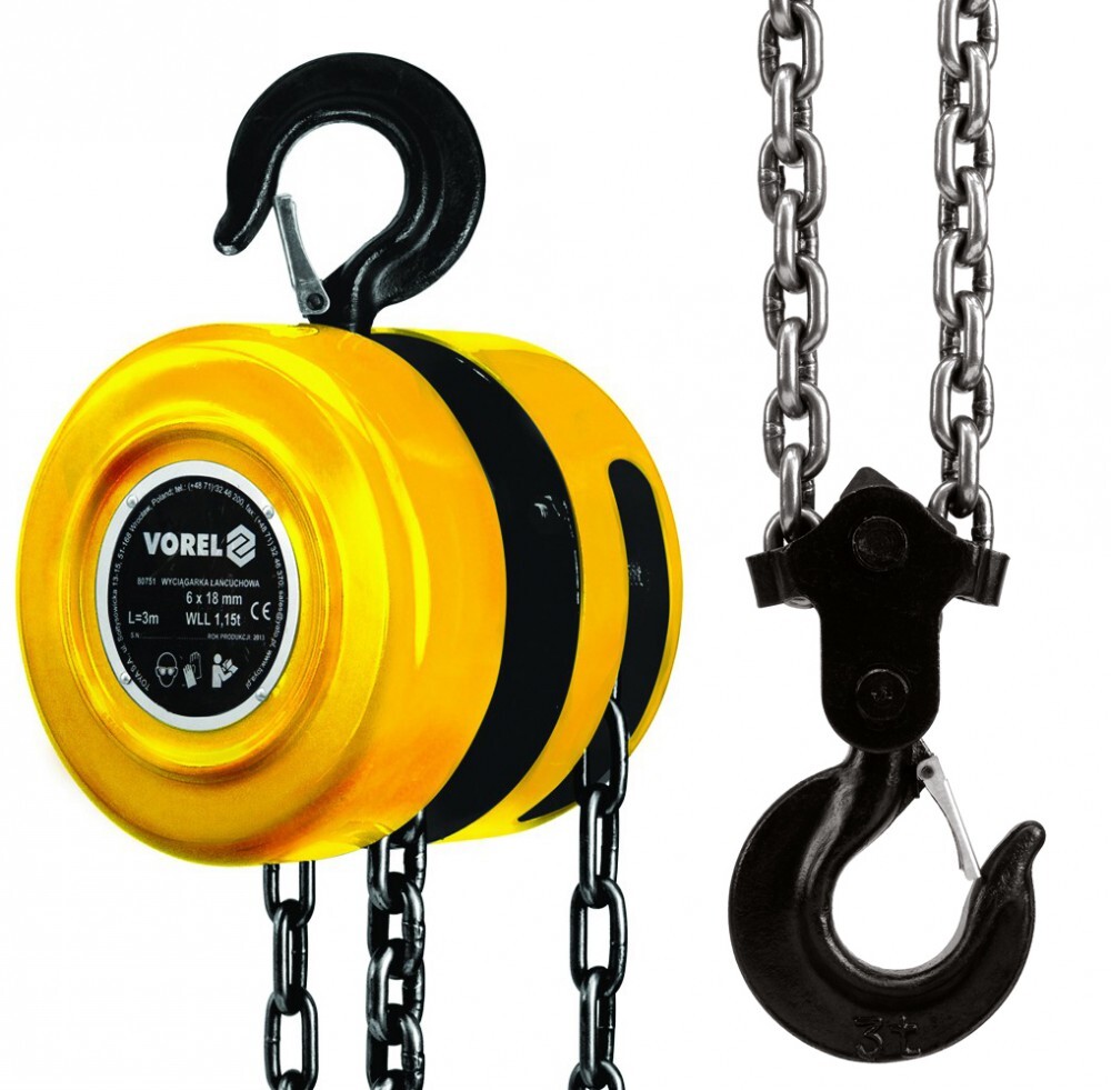 Mano Auzug Cadena para Tirar Sistema de Poleas Polipasto Cable Tren Cadena 2T To