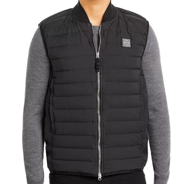Stone Island Loom Woven Chambers Navy Blue Nylon Down Puffer Stone Island Loom Woven Chambers Navy Blue Nylon Down Puffer