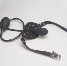 Slaves Detachable Mouth Gags Huge Inflatable Dilator Training Silicone Binding