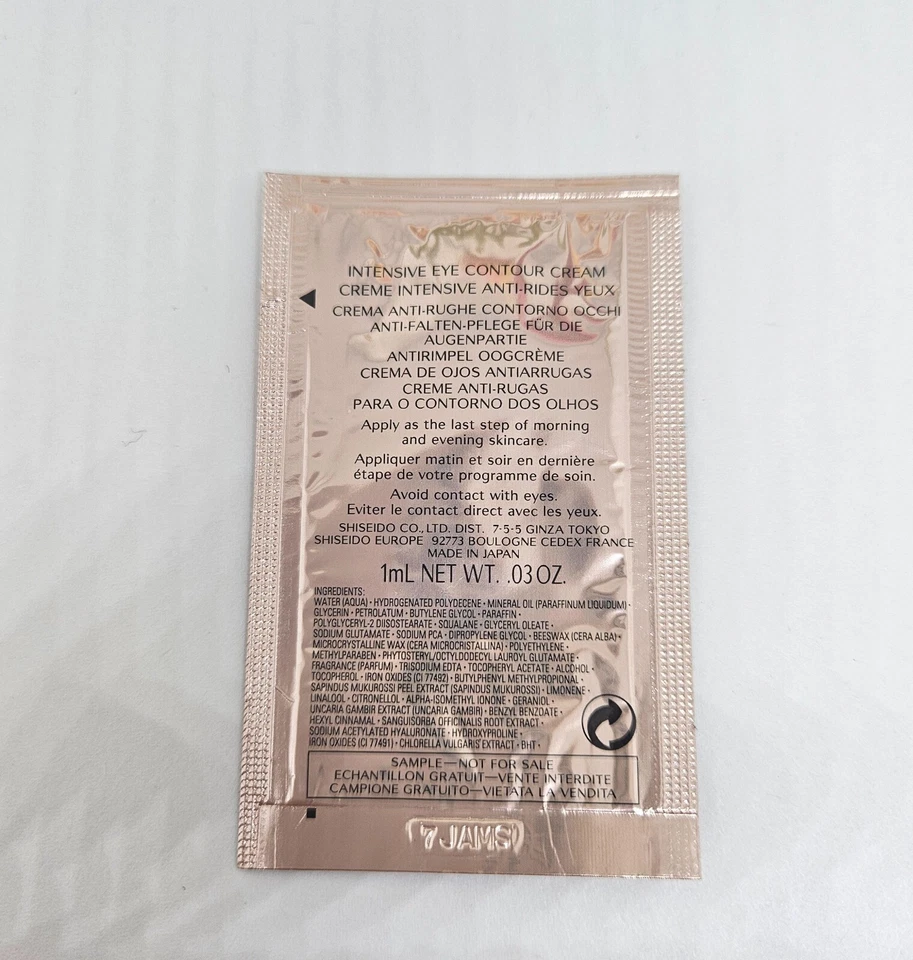 4x Shiseido Benefiance WrinkleResist24 Crema Intensiva Contorno de Ojos Muestra 1 ml Foto 3 de 3