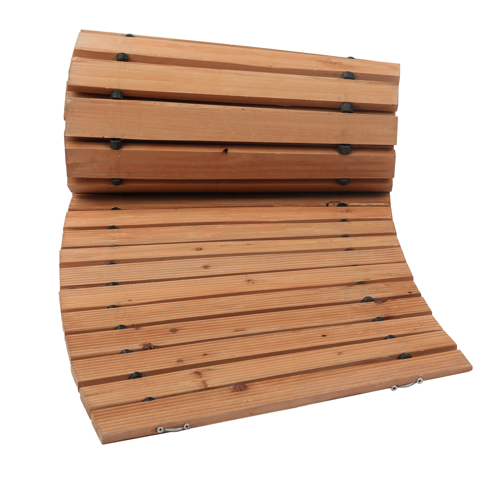 8 ft L x 17 in W Curved Wooden Garden Pathway Roll Out Garden Walkway ...