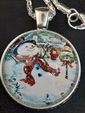 Snowman Pendant Necklace