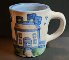 Country Scene Blue by M A HADLEY HOUSE-THE END Coffee Tea Mug Discontinued