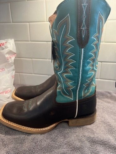 DURANGO® LADY REBEL PRO™ WOMEN’S HICKORY ARCTIC BLUE WESTERN BOOTS DRD0443 -NEW - Picture 4 of 7
