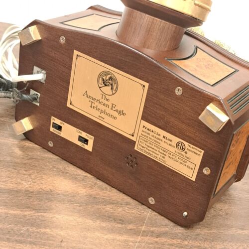 Vintage Franklin Mint Antique The American Eagle Rotary Dial Telephone Rare - Picture 9 of 11