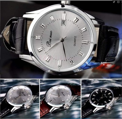 Stylish Casual Watch for Men with Multiple Color Options and Durable PU Strap