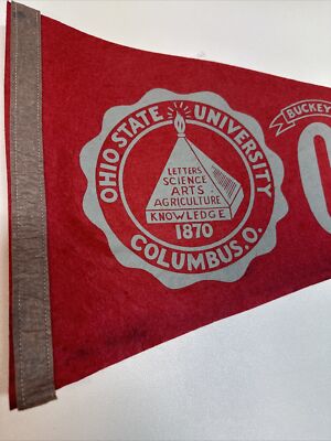 Vintage Ohio State buckeyes University Pennant Flag Banner 11.5x28