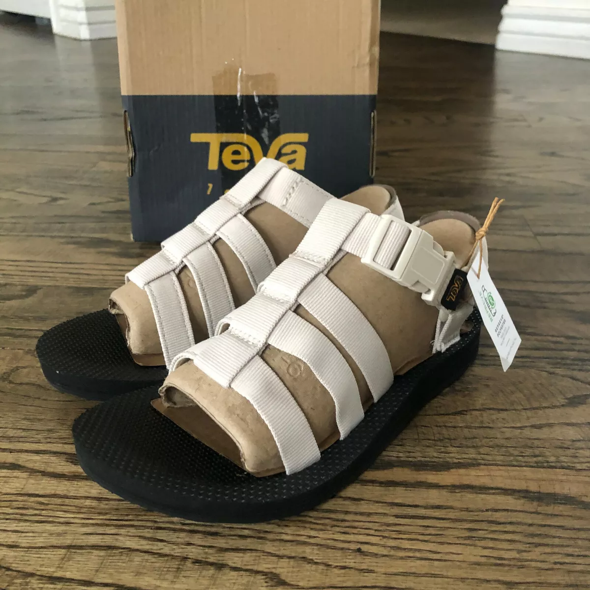 Teva Original Dorado Birch Black Womens Strappy Sandal Size 6M New