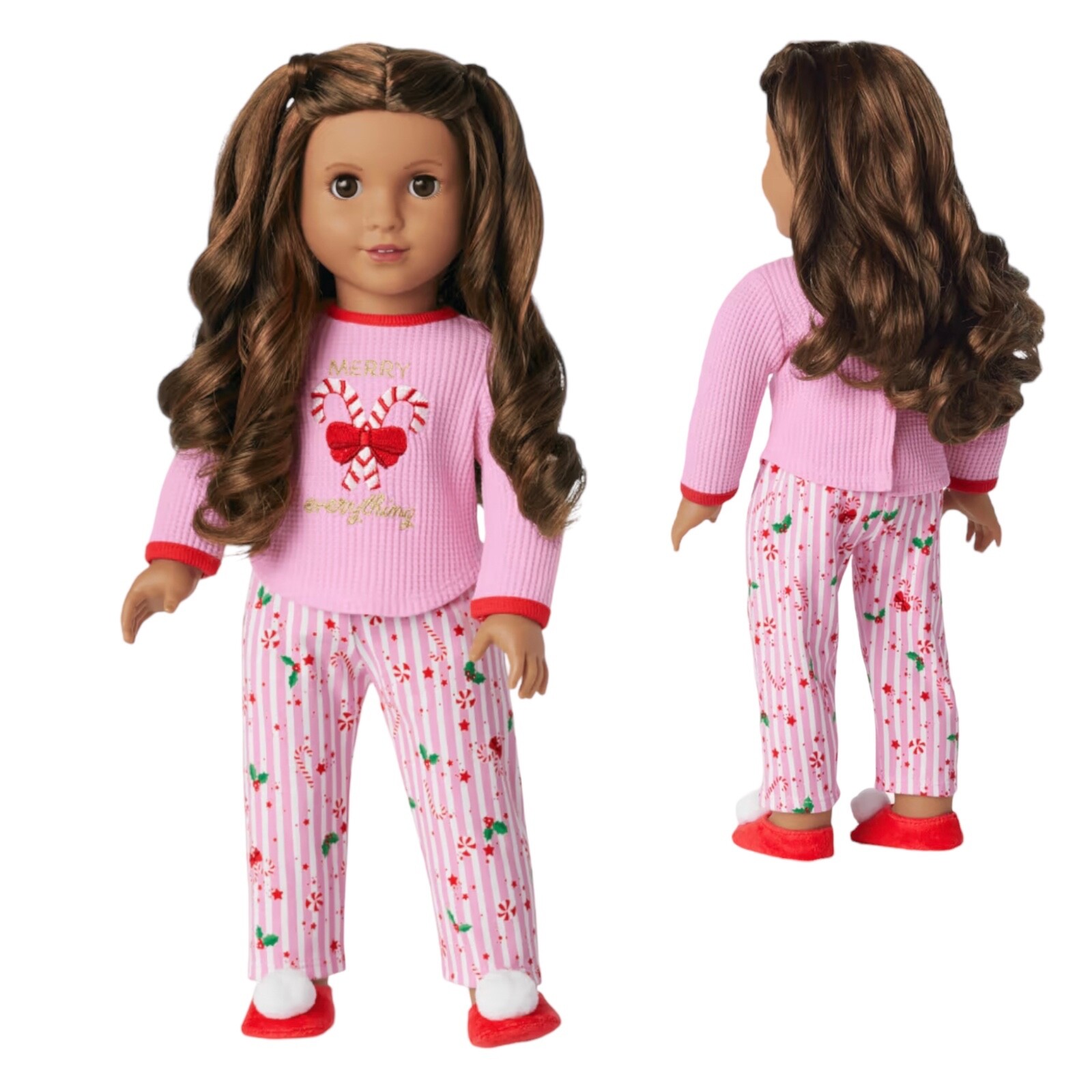 NEW American Girl MERRY EVERYTHING DOLL PAJAMAS Sweet Candy Cane