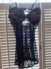 Gilligan O'Malley Black Sheer Slip Dress - Small