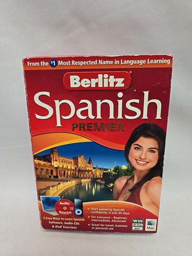 PC/Mac Learn Spanish Berlitz Spanish Premier Software Audio CDs iPad See Pics - Picture 4 of 17