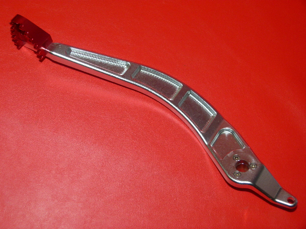 Pédale de frein pour pit bike en alu CNC pour un freinage précis