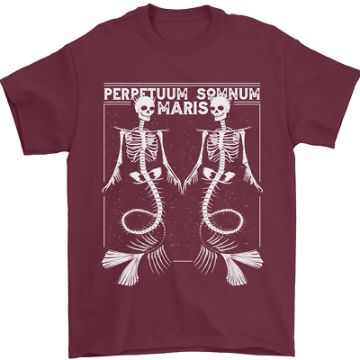 Skeleton Mermaids Eternal Sleep of the Sea Skulls Mens T-Shirt 100% Cotton