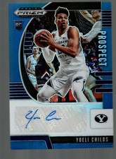 2020-21 Panini Prizm Draft Picks Prospect Autographs Blue #71 Yoeli Childs /149