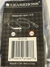 Leashboss Dog Leash - 6 Foot, Black Waterproof