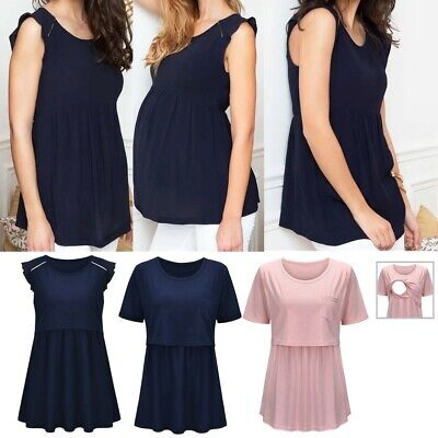 Fashion Women Pregnancy Casual Solid Short Sleeve Tops Blouse Maternity T Shirt Fashion Women Pregnancy Casual Solid Short Sleeve Tops Blouse Maternity T Shirt