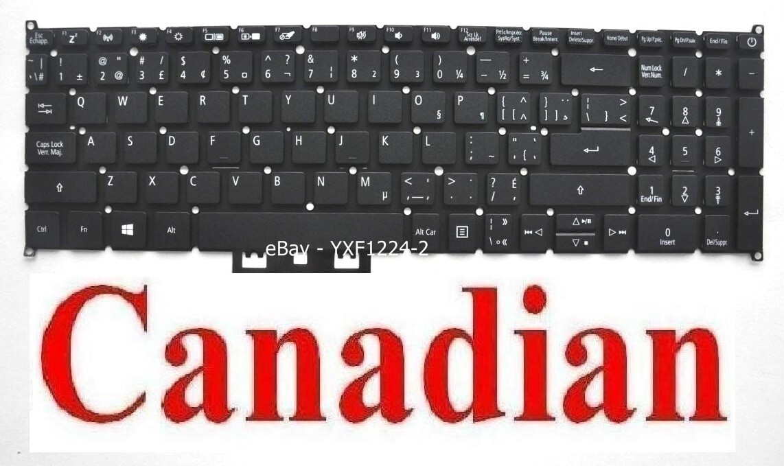 Keyboard for Acer N19C2 CA Canadian
