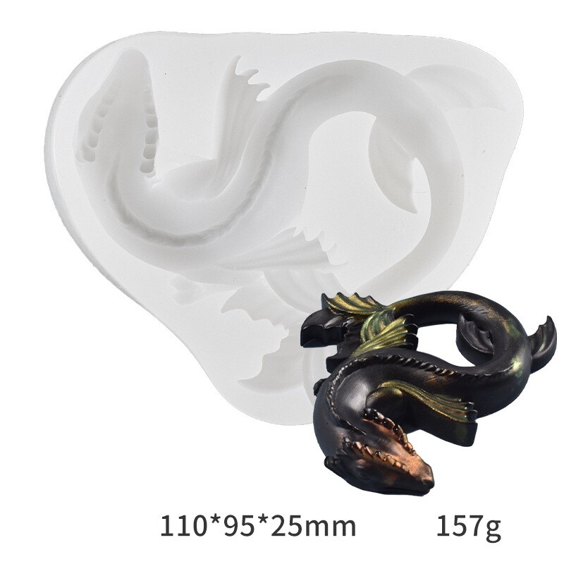 Moule Silicone 3D Dragon – Pour Fondant, Chocolat, Résine, Bougie, Savon, Xidmold (Modèle B)
