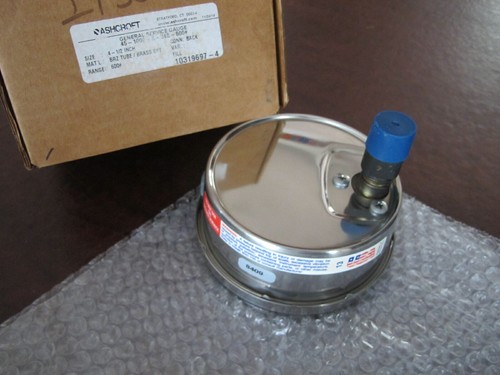 4-1/2" Ashcroft 45-1009-A-04B-600 0-600# PSI General Service Pressure Gauge SS - Picture 4 of 4