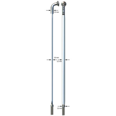 Sapim CX Ray Aero Bladed Speichen, SILBER alle Größen 210-310mm + Nippel