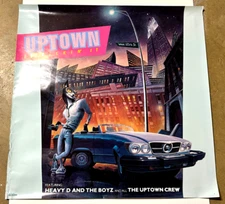 1986 Uptown Is Kickin' It Vtg Poster MCA Records Promo  Rap Hip Hop Heavy D ~ VG