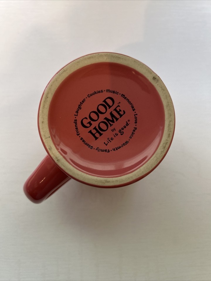 Life is Good Coffee Tea Cocoa Mug Diner Style Pink Daisy DO WHAT YOU