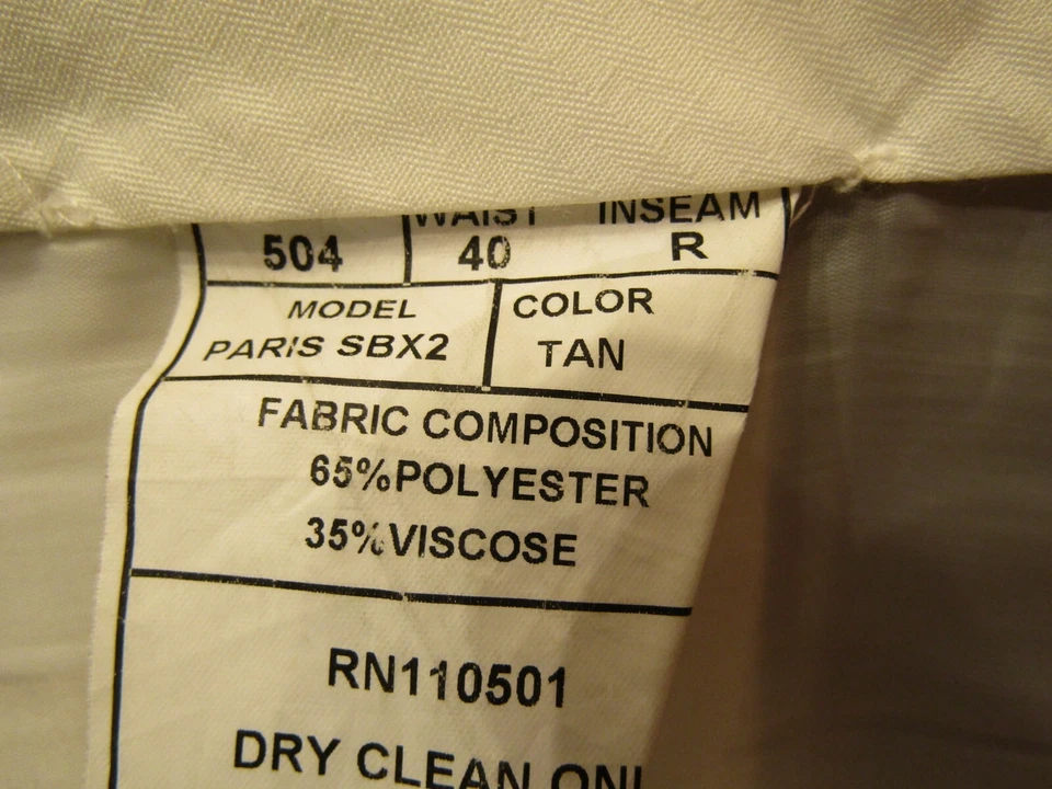 PANTALONES DE VESTIR PARA HOMBRE GIORGIO CERRUTI MILANO ITALIA BRONCEADO CON PUÑOS TALLA 40X32 Foto 3 de 4