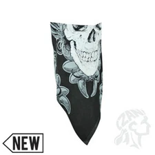 New Ornate Grey Black Skull 3 in 1 Headwear Head Band  Wrap Face Mask Bandanna