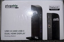 Plugable USB 3.0 USB-C Dual Monitor Docking Station UD-3900 - New/Sealed