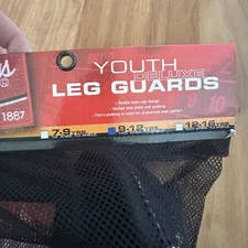 NIP Rawlings 9DCW-B Series Ages 7-9 Black 13” Deluxe Youth Catcher’s Leg Guards