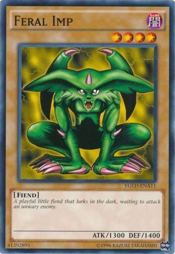 Feral Imp - YGLD-ENA11 - Common - Unlimited Edition Heavily Played