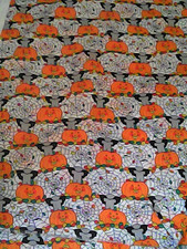 Fabric Country Halloween Fabric 45 x 150" Pumpkins Spiders