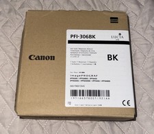 2026 Genuine Canon 330ml Black Ink Tank PFI-306BK IPF8300/IPF8400/IPF9400 SEALED