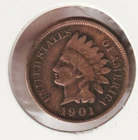 US Rare Old West 1901 Indian Head Penny Coin American Collection Shield Cent USA
