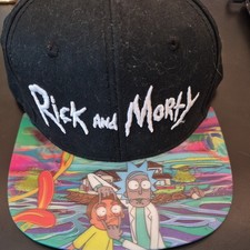 NWT Rick And Morty Hat Sling Back Adjustable Holographic Image Unisex Adult NWT