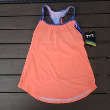 TYR Women's Durafast Elite Coral/blue Emerald Lake 2 N 1 Tank Size S NEW